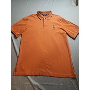 Polo Golf Ralph Lauren Orange Pima Cotton Pro Fit Mens Polo Shirt Size L Big Pon